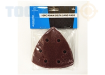 Toolzone 10Pc 90Mm Hook And Loop Delta Sand Pads