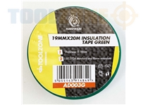 Toolzone Green Pvc Insulation Tape 19Mm X 20M